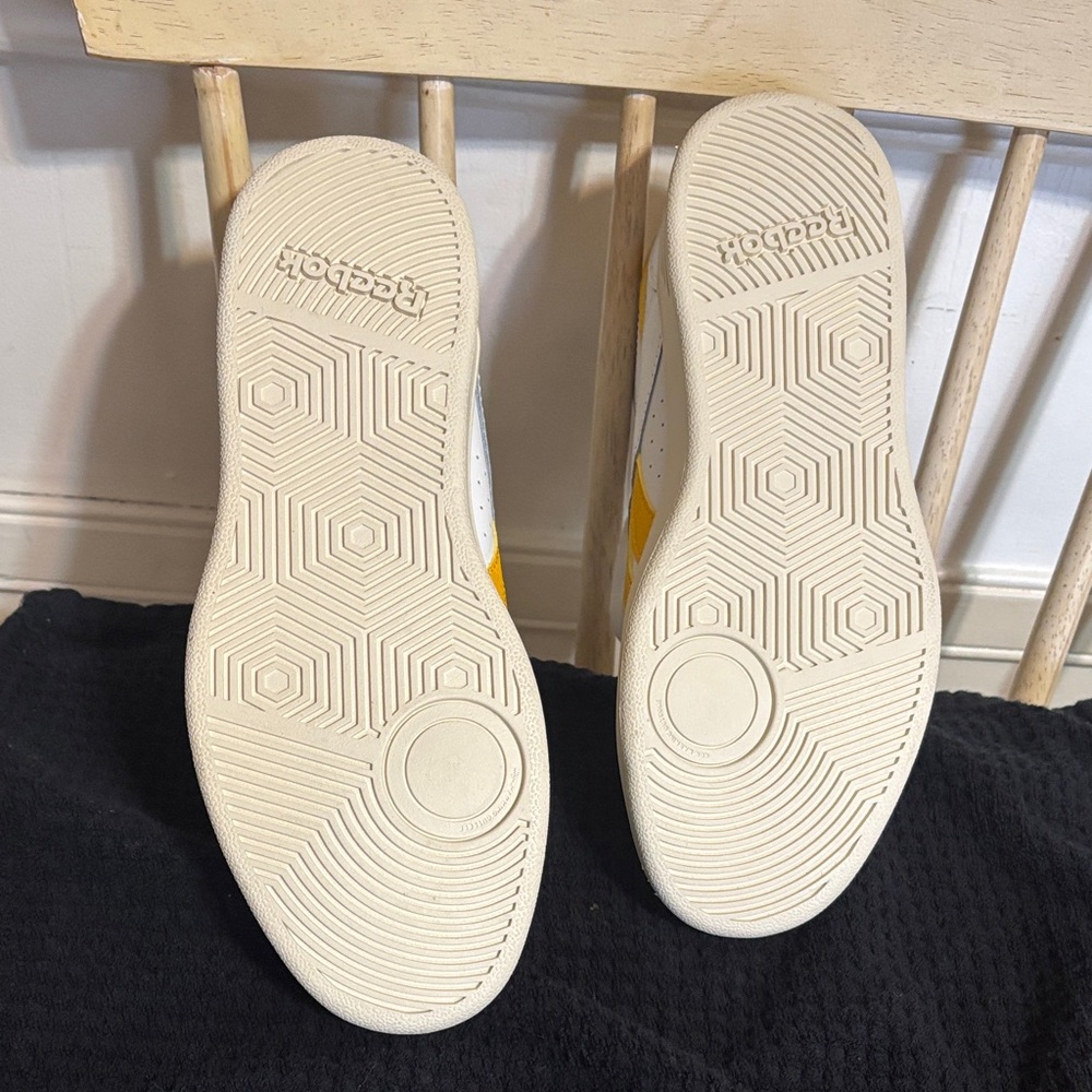 Reebok White and Yellow Women's Sneakers - Picture 3 of 6